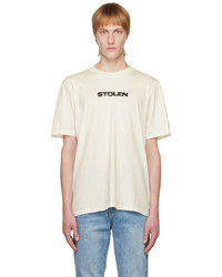 weißes T-Shirt mit einem Rundhalsausschnitt von Stolen Girlfriends Club