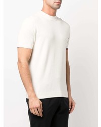 weißes T-Shirt mit einem Rundhalsausschnitt von Moncler