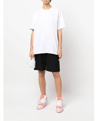 weißes T-Shirt mit einem Rundhalsausschnitt von Stussy