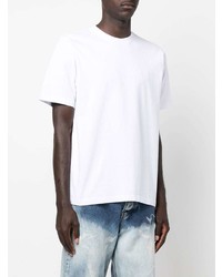 weißes T-Shirt mit einem Rundhalsausschnitt von Stussy