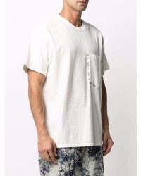 weißes T-Shirt mit einem Rundhalsausschnitt von Corelate