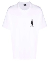 weißes T-Shirt mit einem Rundhalsausschnitt von Stussy