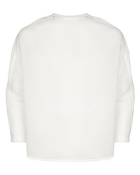 weißes T-Shirt mit einem Rundhalsausschnitt von Sulvam