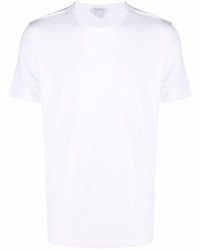 weißes T-Shirt mit einem Rundhalsausschnitt von Sunspel