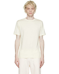 weißes T-Shirt mit einem Rundhalsausschnitt von Sunspel