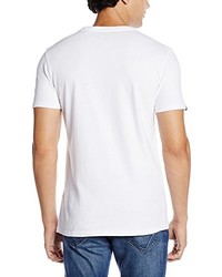 weißes T-Shirt mit einem Rundhalsausschnitt von Superdry