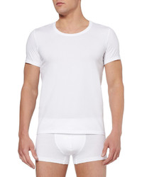 weißes T-Shirt mit einem Rundhalsausschnitt von Hanro