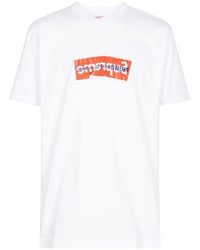 weißes T-Shirt mit einem Rundhalsausschnitt von Supreme