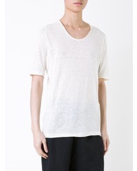 weißes T-Shirt mit einem Rundhalsausschnitt von Forme D'expression
