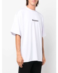 weißes T-Shirt mit einem Rundhalsausschnitt von Balenciaga