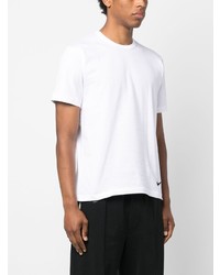 weißes T-Shirt mit einem Rundhalsausschnitt von Black Comme Des Garçons