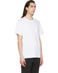 weißes T-Shirt mit einem Rundhalsausschnitt von Alexander Wang