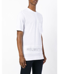 weißes T-Shirt mit einem Rundhalsausschnitt von Helmut Lang