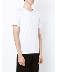 weißes T-Shirt mit einem Rundhalsausschnitt von Egrey