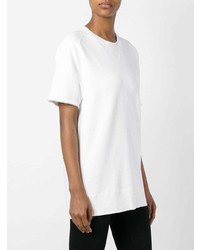weißes T-Shirt mit einem Rundhalsausschnitt von Ck Jeans