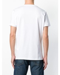 weißes T-Shirt mit einem Rundhalsausschnitt von Versace Jeans