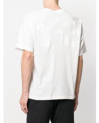 weißes T-Shirt mit einem Rundhalsausschnitt von Y-3