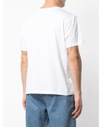 weißes T-Shirt mit einem Rundhalsausschnitt von Second/Layer