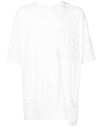 weißes T-Shirt mit einem Rundhalsausschnitt von Takahiromiyashita The Soloist