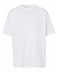 weißes T-Shirt mit einem Rundhalsausschnitt von Burberry