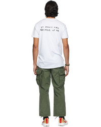 weißes T-Shirt mit einem Rundhalsausschnitt von Tom Sachs