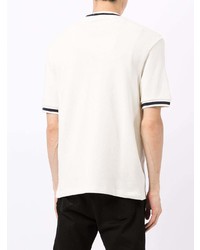 weißes T-Shirt mit einem Rundhalsausschnitt von Fred Perry