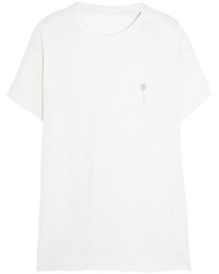 weißes T-Shirt mit einem Rundhalsausschnitt von The Elder Statesman