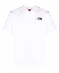 weißes T-Shirt mit einem Rundhalsausschnitt von The North Face