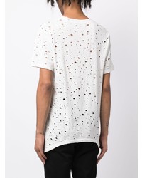 weißes T-Shirt mit einem Rundhalsausschnitt von Private Stock