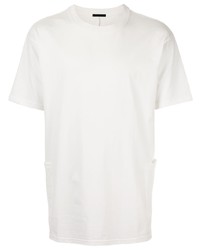 weißes T-Shirt mit einem Rundhalsausschnitt von The Viridi-anne