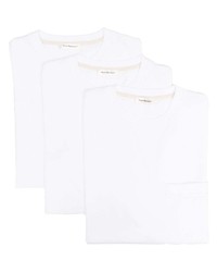 weißes T-Shirt mit einem Rundhalsausschnitt von There Was One