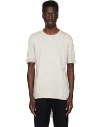 weißes T-Shirt mit einem Rundhalsausschnitt von Thom Krom