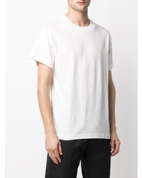 weißes T-Shirt mit einem Rundhalsausschnitt von Jil Sander