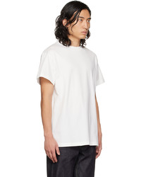 weißes T-Shirt mit einem Rundhalsausschnitt von Jil Sander