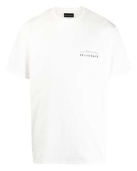 weißes T-Shirt mit einem Rundhalsausschnitt von Throwback.