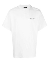 weißes T-Shirt mit einem Rundhalsausschnitt von Throwback.