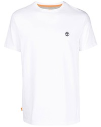 weißes T-Shirt mit einem Rundhalsausschnitt von Timberland