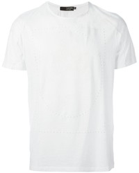 weißes T-Shirt mit einem Rundhalsausschnitt von Tom Rebl