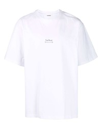 weißes T-Shirt mit einem Rundhalsausschnitt von Tom Wood