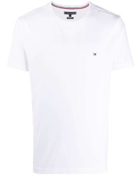 weißes T-Shirt mit einem Rundhalsausschnitt von Tommy Hilfiger