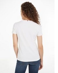 weißes T-Shirt mit einem Rundhalsausschnitt von Tommy Hilfiger