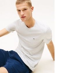 weißes T-Shirt mit einem Rundhalsausschnitt von Tommy Jeans
