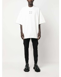 weißes T-Shirt mit einem Rundhalsausschnitt von Rick Owens DRKSHDW