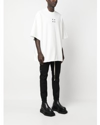 weißes T-Shirt mit einem Rundhalsausschnitt von Rick Owens DRKSHDW