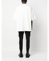 weißes T-Shirt mit einem Rundhalsausschnitt von Rick Owens DRKSHDW