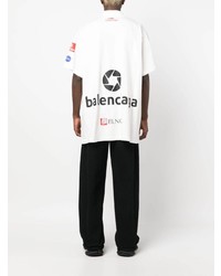 weißes T-Shirt mit einem Rundhalsausschnitt von Balenciaga