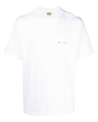 weißes T-Shirt mit einem Rundhalsausschnitt von Trussardi