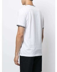 weißes T-Shirt mit einem Rundhalsausschnitt von Fred Perry