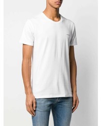 weißes T-Shirt mit einem Rundhalsausschnitt von Diesel