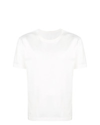 weißes T-Shirt mit einem Rundhalsausschnitt von Unravel Project